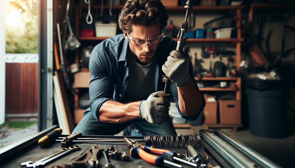 Our professional garage door track repair process